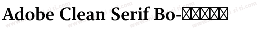 Adobe Clean Serif Bo字体转换